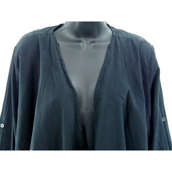 James Perse Cardigan Women 3 Large Roll Tab Sleeve 100% Cotton Lightweight Drape - Picture 4 of 10